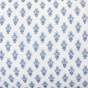 Celeste Blue Mughal Flower Lumbar Pillow Cover – Decorative-Blue Hand Home