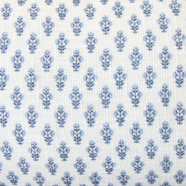 Celeste Blue Mughal Flower Lumbar Pillow Cover – Decorative-Blue Hand Home