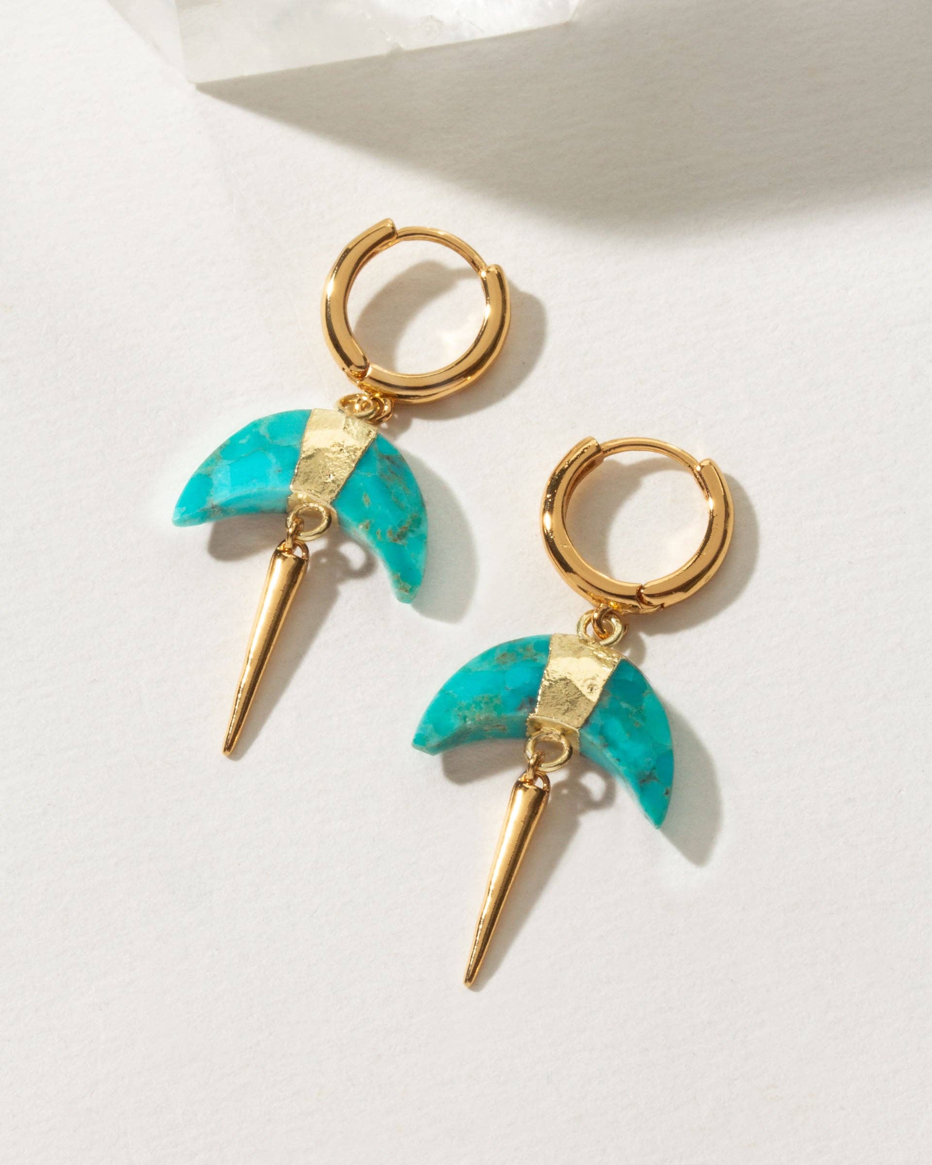 Turquoise spike earrings hotsell
