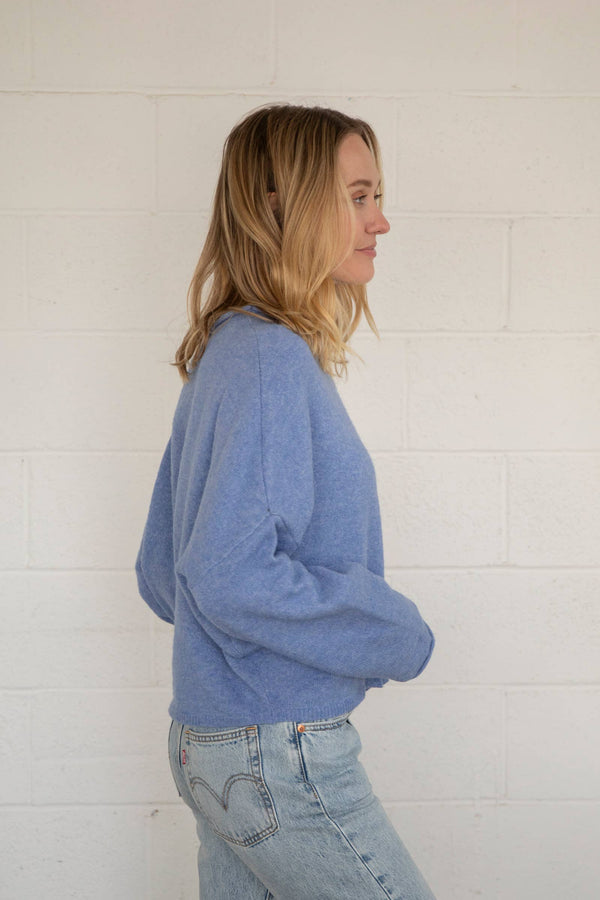 Dusty Blue Piper Cardigan-Blue Hand Home