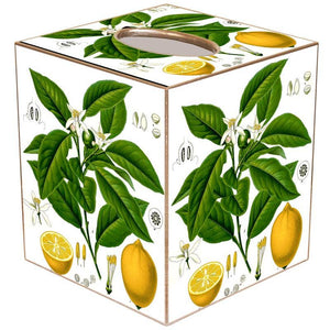 TB7879 Vintage Lemons Tissue Box Cover-Blue Hand Home