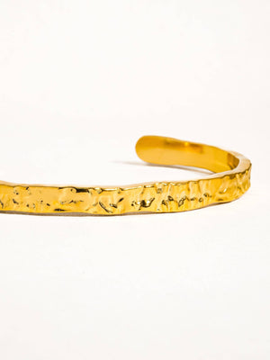 Bastien 18K Gold Non-Tarnish Textured Thin Bangle-Blue Hand Home