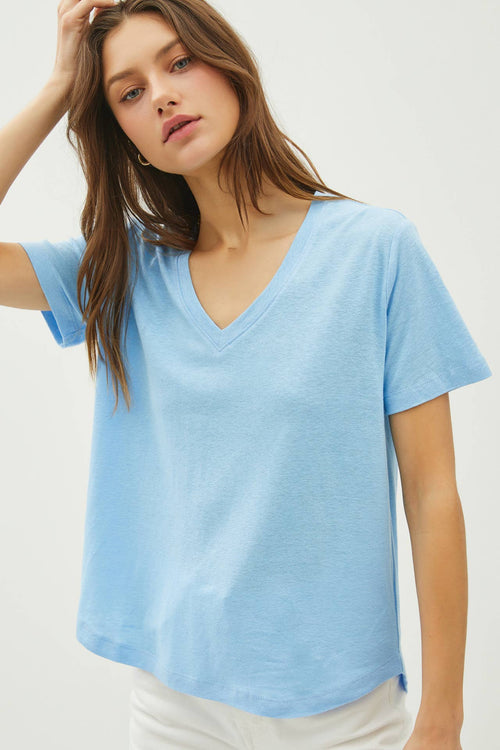 Basic V-Neck Short Sleeve T-Shirt