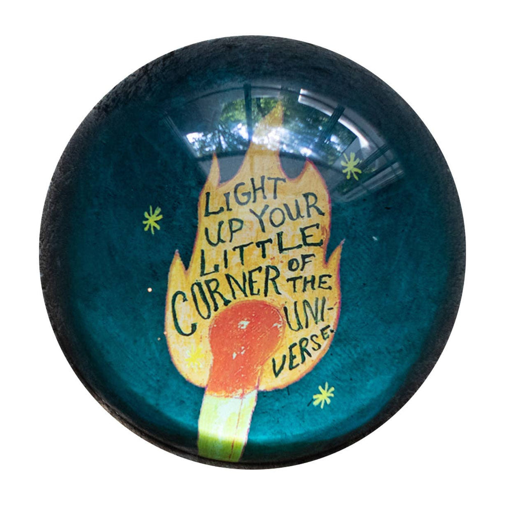 Light Up Your Little Corner (Match Stick) Paperweight-Blue Hand Home