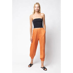 Pleated Pull-on Satin Joggers-Blue Hand Home
