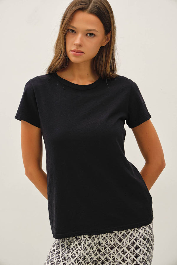 New Shade-Garment Dyed Cotton Slub Tee