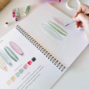 Tropical watercolor workbook-Blue Hand Home