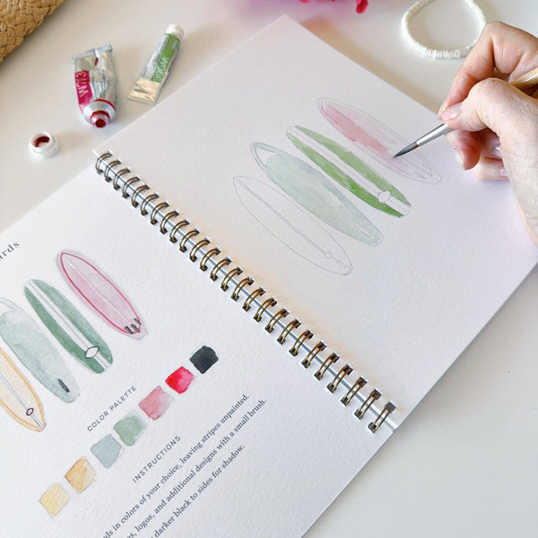 Tropical watercolor workbook-Blue Hand Home