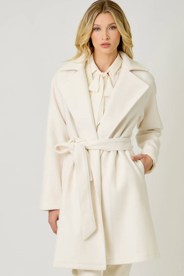 60745 Lapel Collar Robe Coat-Blue Hand Home