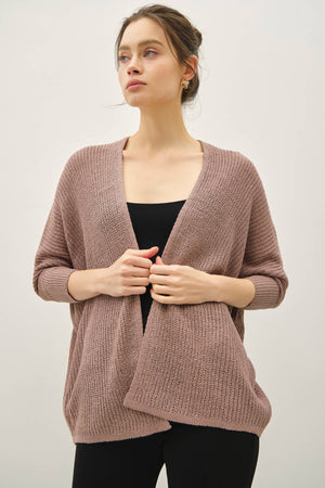 NEW COLOR- DOLMAN SLEEVE OPEN FRONT CARDIGAN-Blue Hand Home