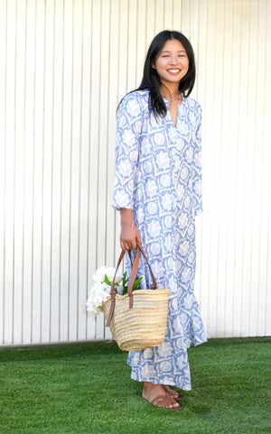 Calypso Addison Dress Lt. Blue-Blue Hand Home