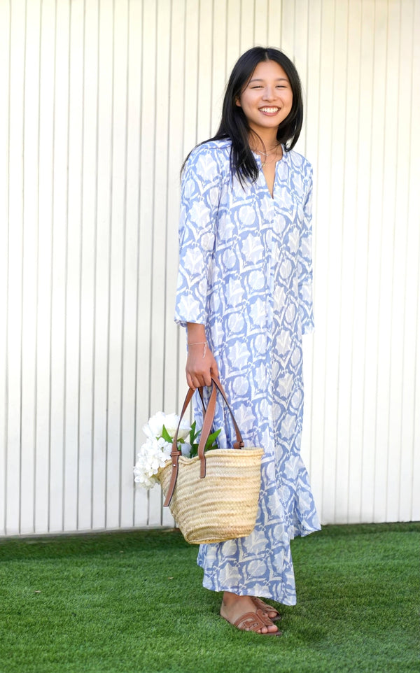 Calypso Addison Dress Lt. Blue-Blue Hand Home