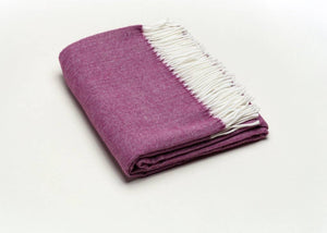 402 - Fringed Herringbone Throws-Blue Hand Home