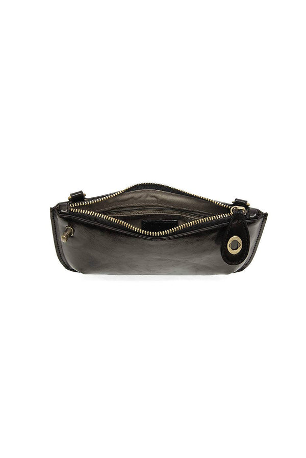Liquid Metal Mini Crossbody Wristlet Clutch-Blue Hand Home