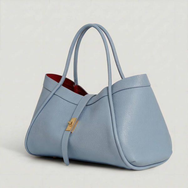 Elegant Large Genuine Leather Bag Made In Italy – 45x25x20