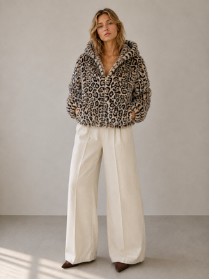 Oyster Bay Jacket — Hooded Faux Fur Zip Jacket