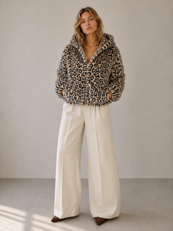 Oyster Bay Jacket — Hooded Faux Fur Zip Jacket