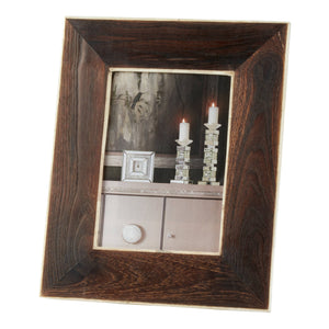 Wooden and Bone Photo Frame-Blue Hand Home