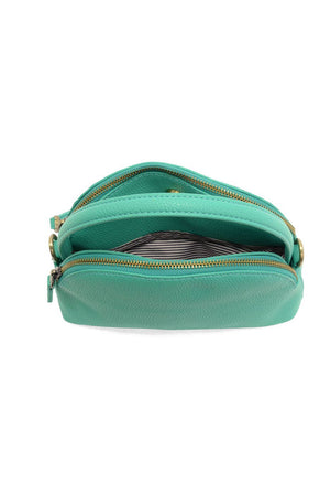 Larissa Double Zip Dome Crossbody-Blue Hand Home