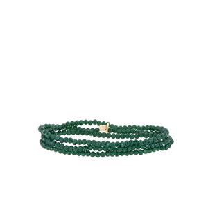 Mini stretch crystal beaded wrap bracelet-Blue Hand Home