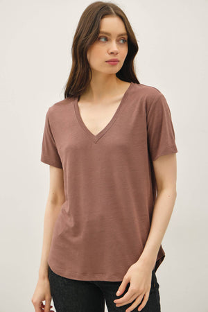 Basic V-Neck Short Sleeve T-Shirt