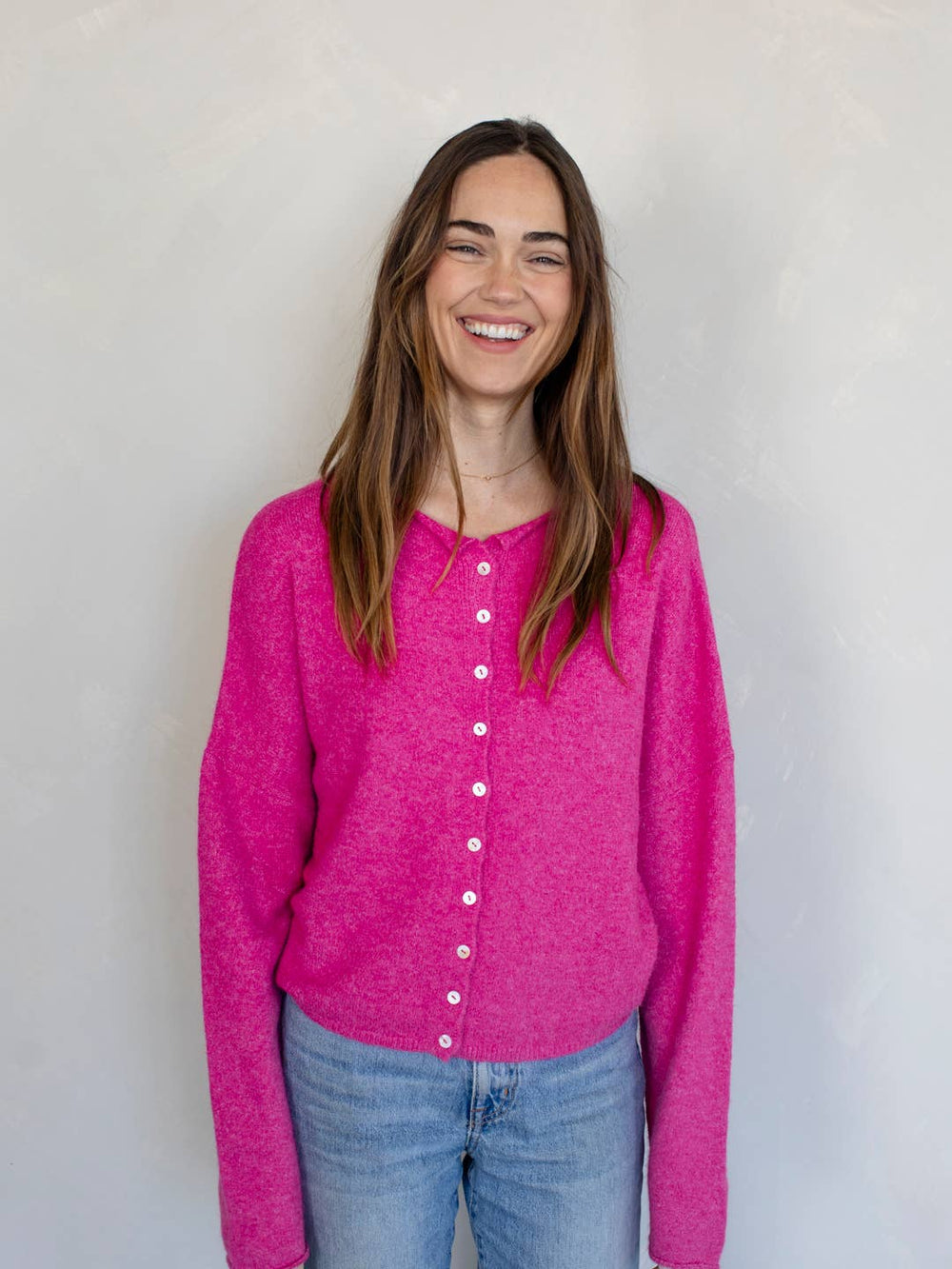 Fuchsia Piper Cardigan-Blue Hand Home