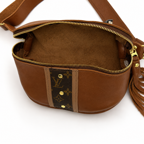 Britt Belt Bag In Sienna Leather | Upcycled Lv