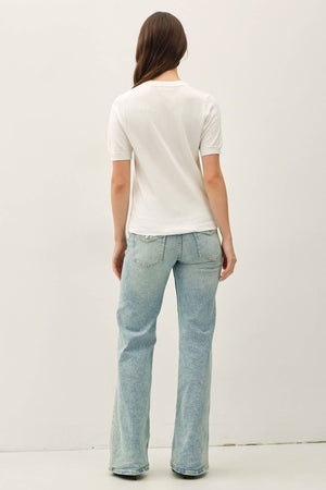 Basic Short Sleeve Sweater Top