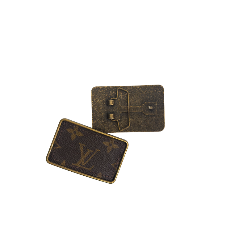 Boujee Belt Buckle | Upcycled Louis Vuitton-Blue Hand Home