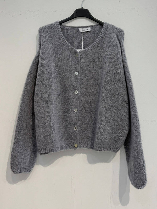 Kid mohair and wool vest 7535-Blue Hand Home