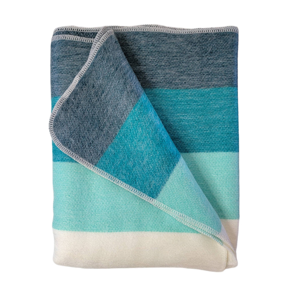 Agua Marina - Alpaca Wool Throw Blanket-Blue Hand Home
