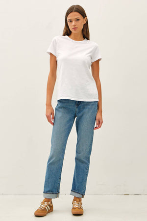 New Shade-Garment Dyed Cotton Slub Tee