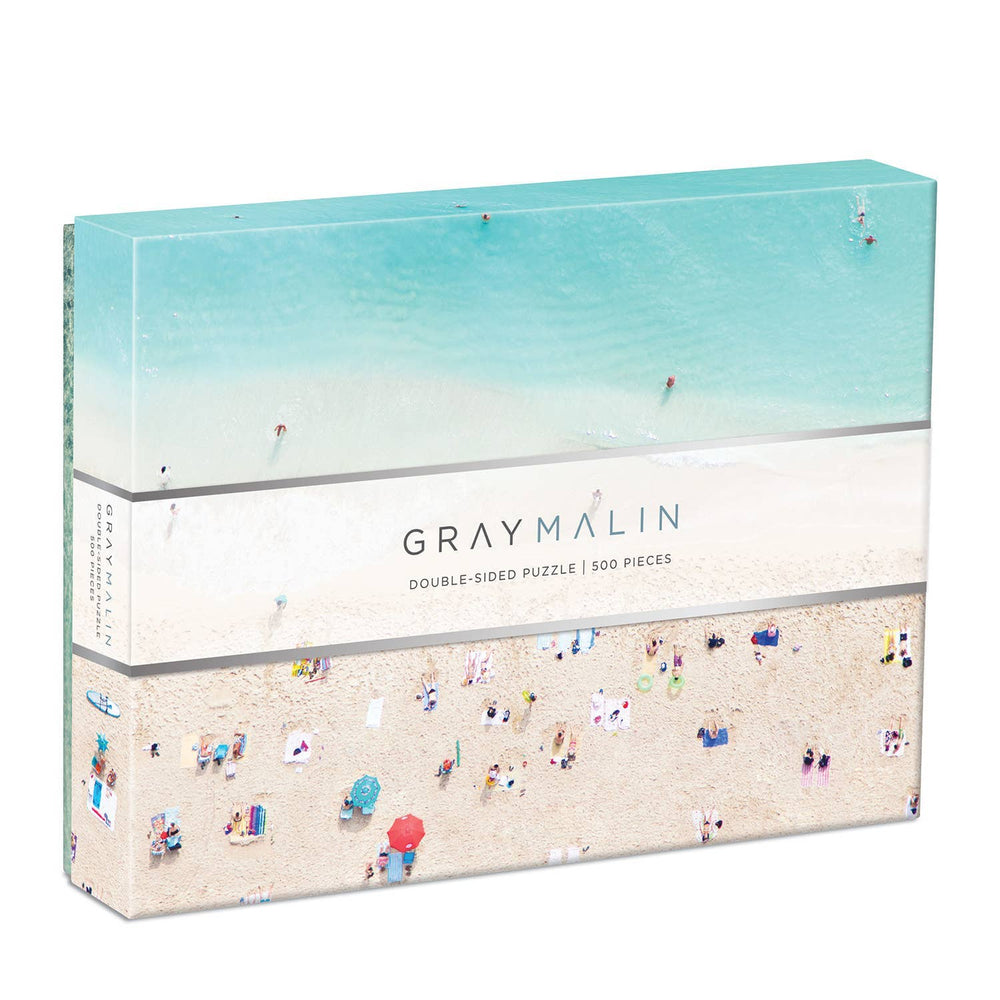 Gray Malin The Hawaii Beach Double-Sided 500 Piece Puzzle-Blue Hand Home