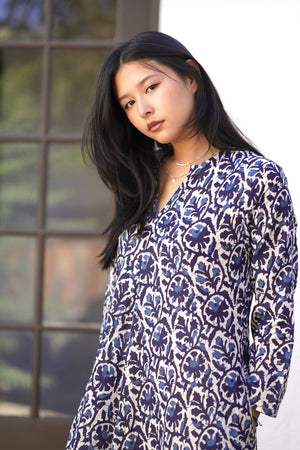 Calypso Aurora Dress Navy-Blue Hand Home