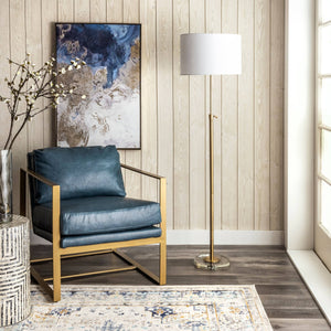 Dexter 60" Metal Floor Lamp-Blue Hand Home