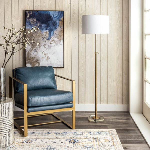 Dexter 60" Metal Floor Lamp-Blue Hand Home