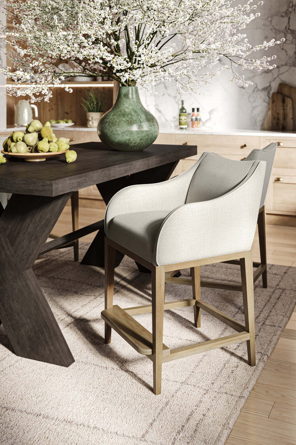 Elanor Counter Stool w/ Arms-Blue Hand Home