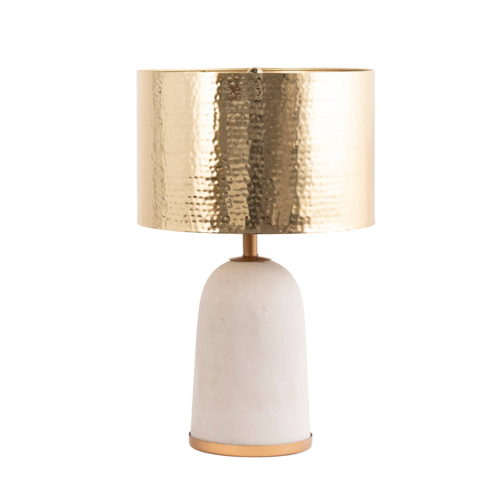 Monroe 25" Concrete & Iron Table Lamp-Blue Hand Home