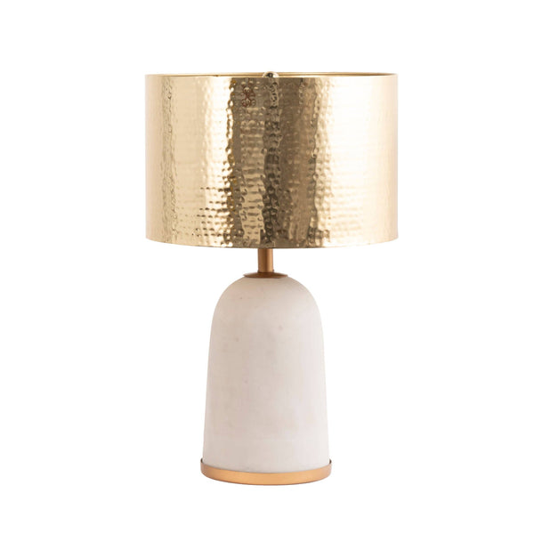 Monroe 25" Concrete & Iron Table Lamp-Blue Hand Home