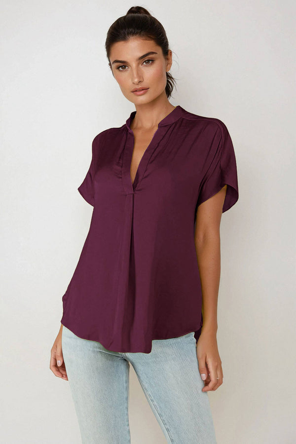 Drop Shoulder Regular Blouse - F-Blue Hand Home