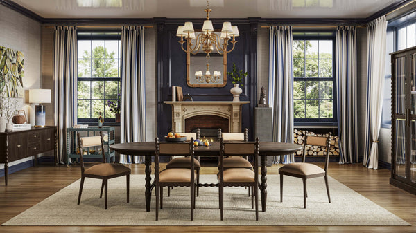 Ligna Oval Dining Table 99''-Blue Hand Home