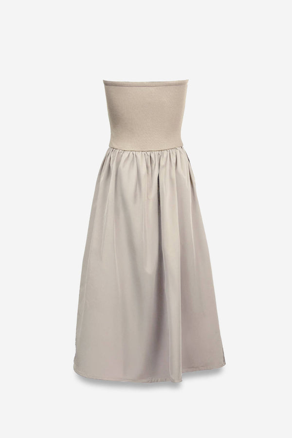 Tube Top Maxi Dress-Blue Hand Home