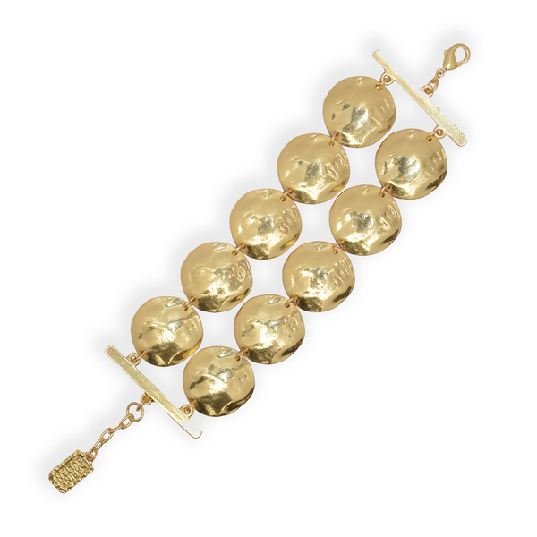 Shell Coin Layered Bracelet-Blue Hand Home