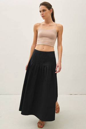 CRISP PLEATED MIDI SKIRT-Blue Hand Home