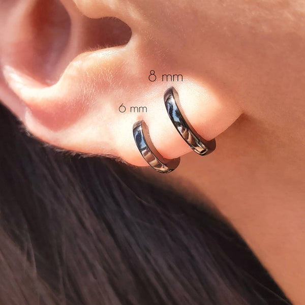 CLASSIC HUGGIE EARRINGS - E-HT1101 / E-HT1100-Blue Hand Home