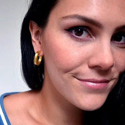 FIFI HOOP EARRINGS-Blue Hand Home