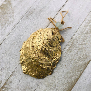 Decoupage Oyster Ornament | Watercolor Crab-Blue Hand Home