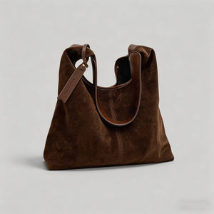 Vintage Suede Hobo Shoulder Bag