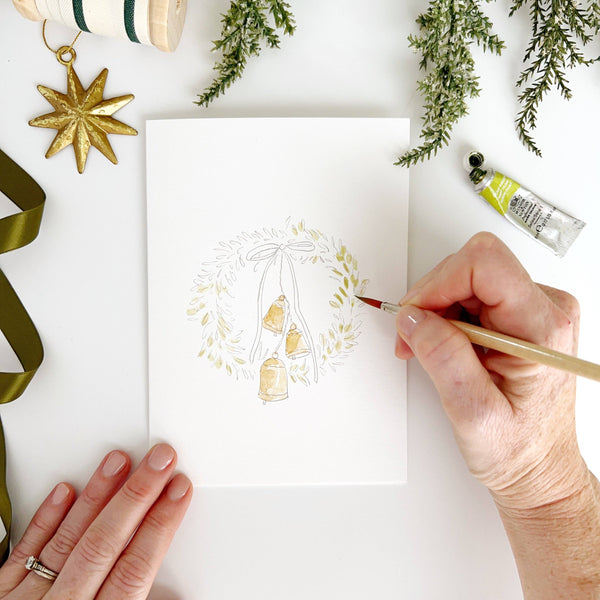 Wreaths paintable notecards-Blue Hand Home