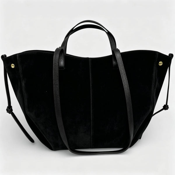 Handcrafted Italian Suede Leather Bag Made In Italy